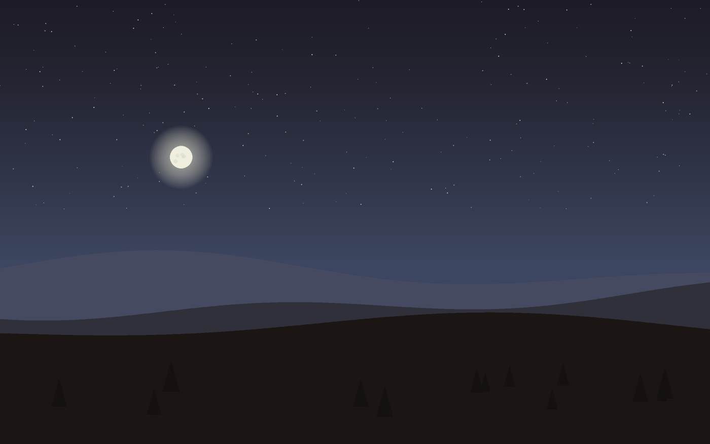 Ilustração de uma paisagem