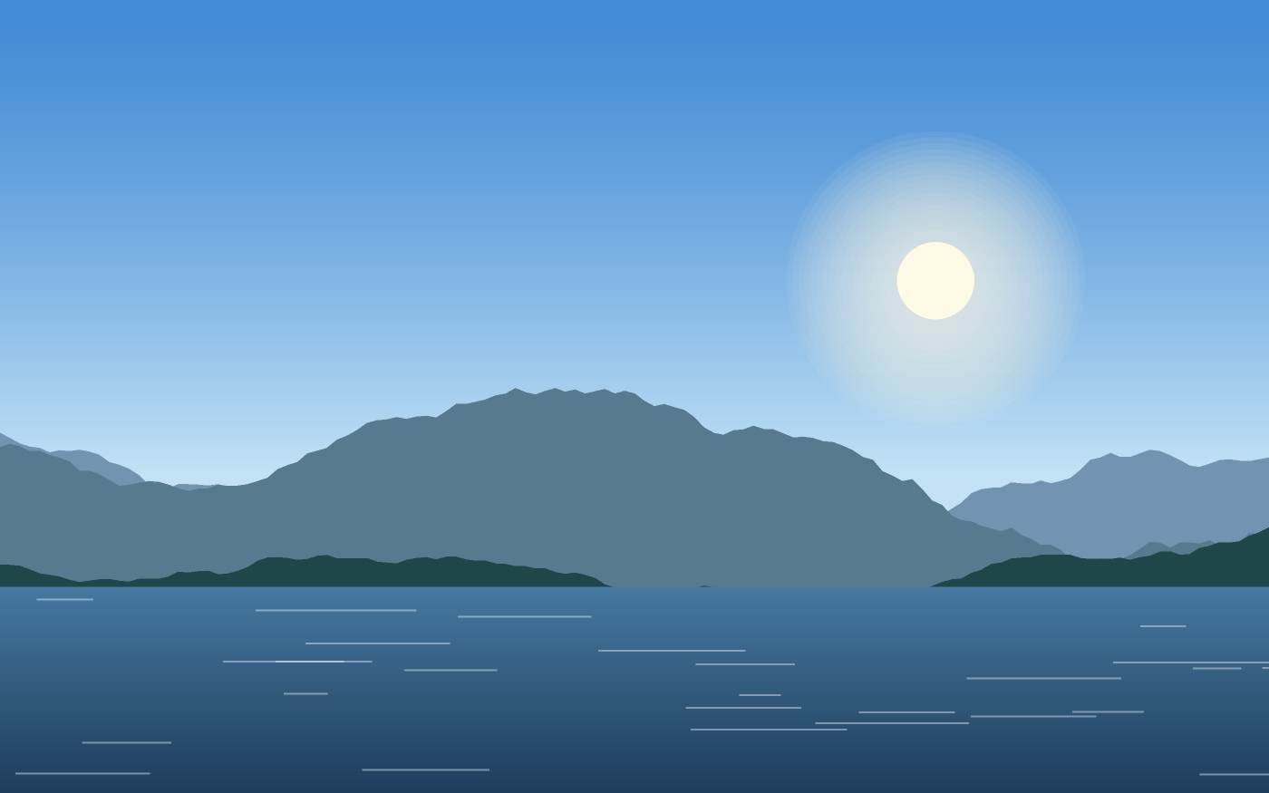 Ilustração de uma paisagem